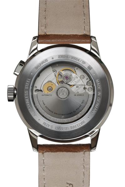 Bauhaus Aviation Herrenuhr Automatik mit Gangreserveanzeige und Lederarmband